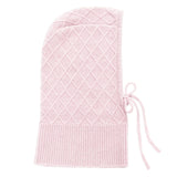 Light pink cashmere balaclava with diamond pattern | Marine | Linnea Lund