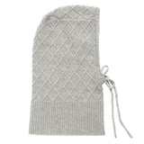 Light grey cashmere balaclava with diamond pattern | Marine | Linnea Lund