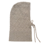 Beige cashmere balaclava with diamond pattern | Marine | Linnea Lund
