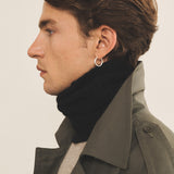 black cashmere collar men - side view | Maya | Linnea Lund