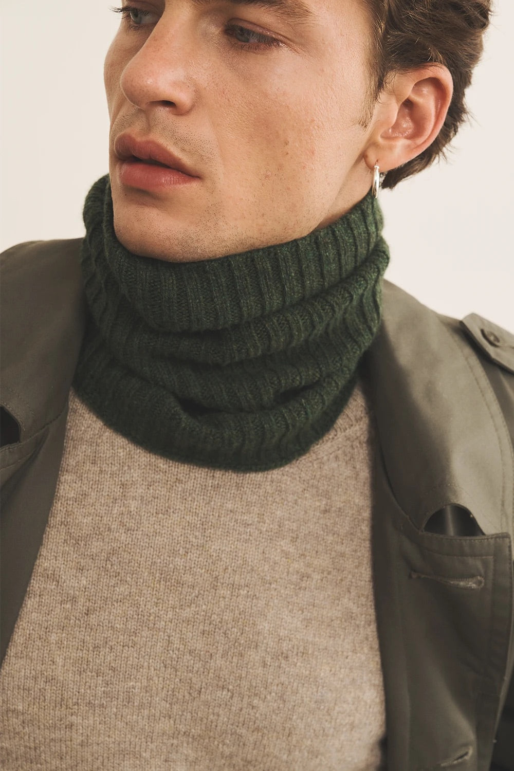 dark green cashmere collar men | Maya | Linnea Lund