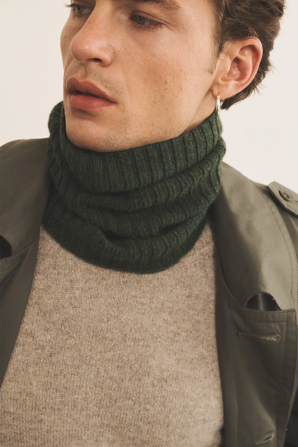 dark green cashmere collar men | Maya | Linnea Lund