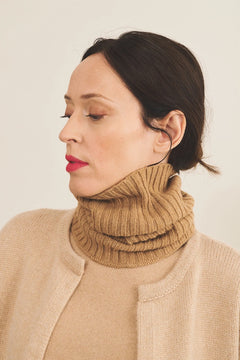 Brown macchiato cashmere collar women | Maya | Linnea Lund