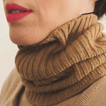 Brown macchiato cashmere collar women - focus | Maya | Linnea Lund