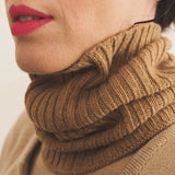 Brown macchiato cashmere collar women - focus | Maya | Linnea Lund