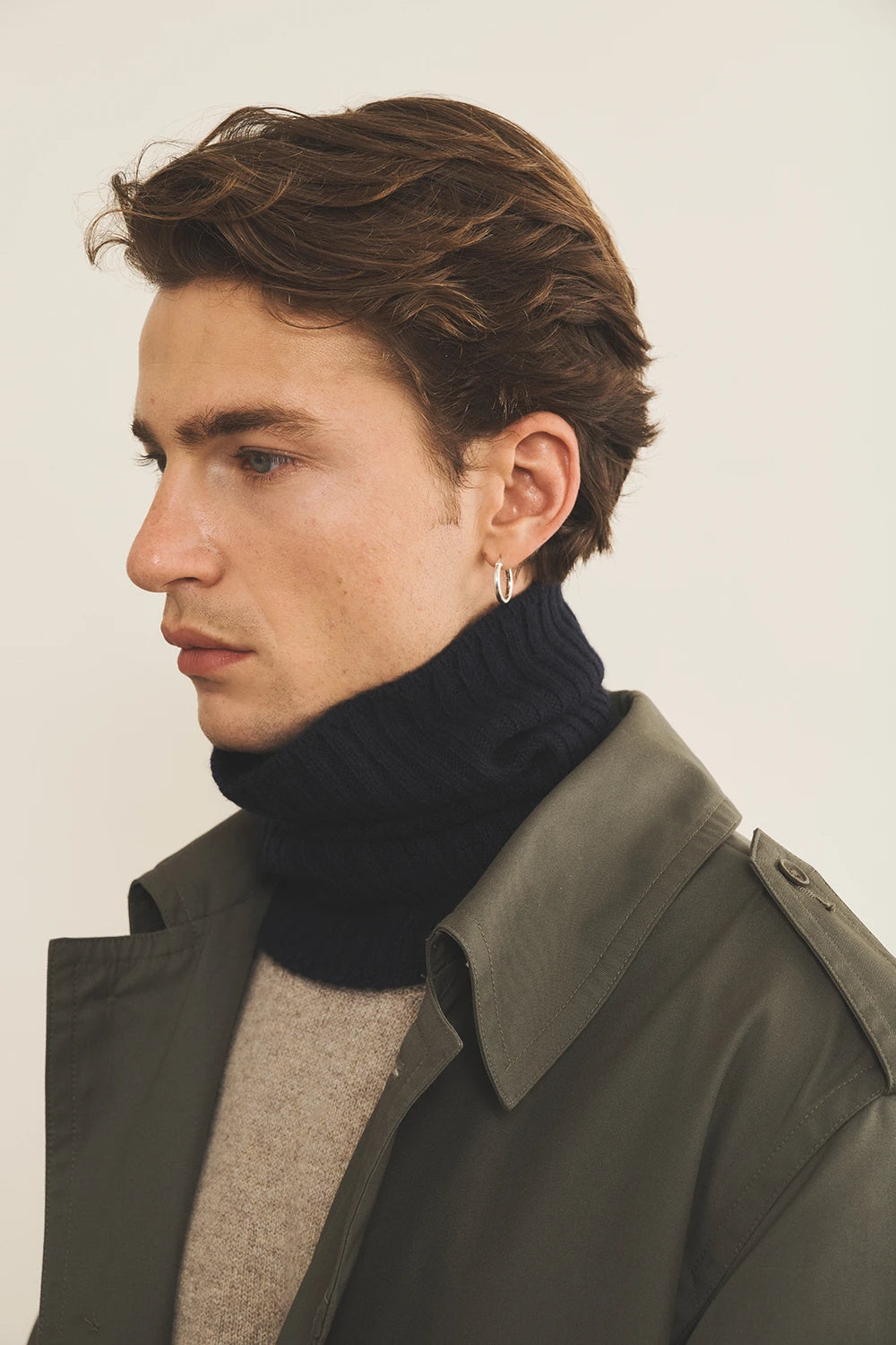 dark blue cashmere collar men | Maya | Linnea Lund