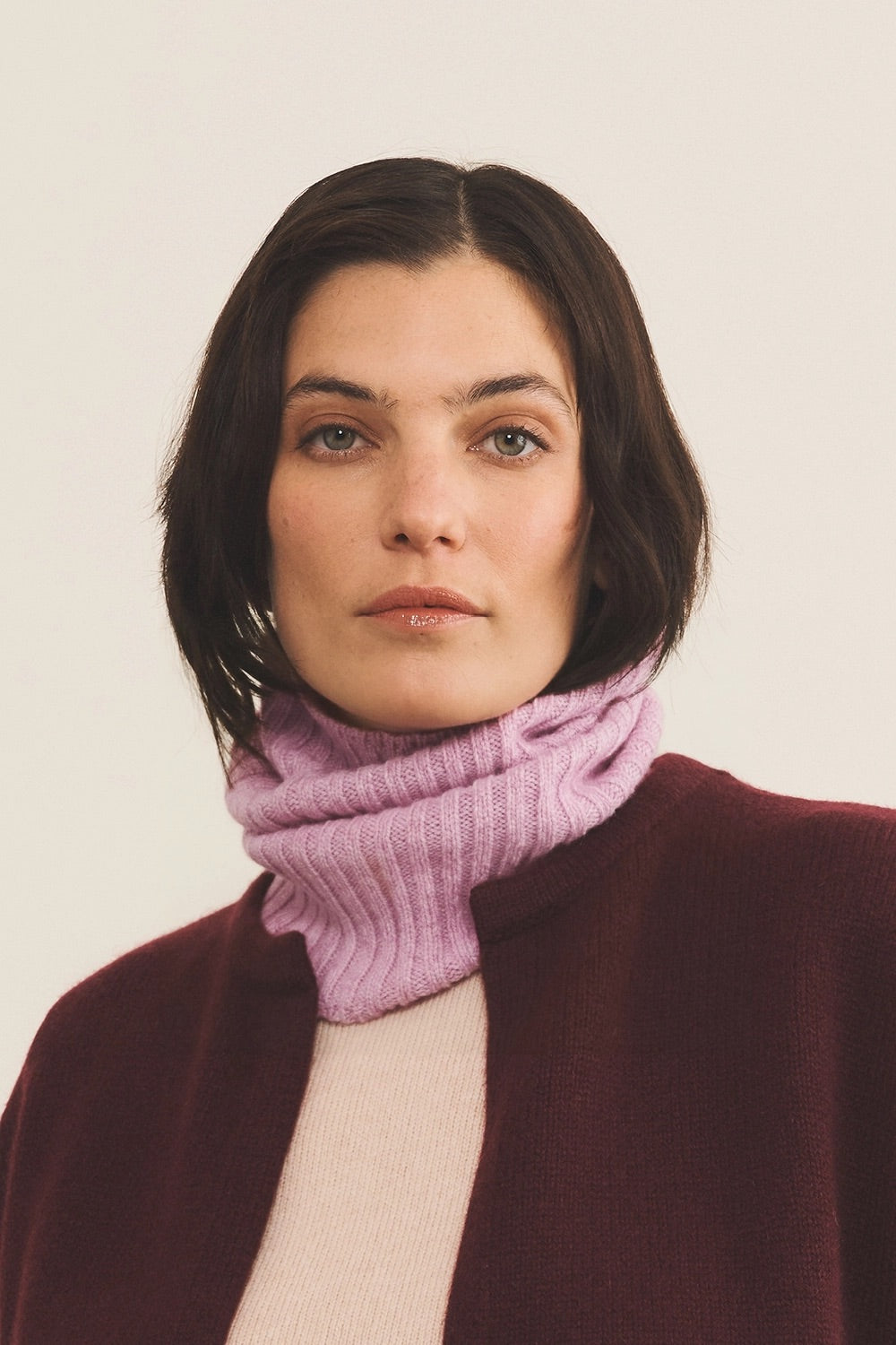 bubblegum pink cashmere collar women | Maya | Linnea Lund