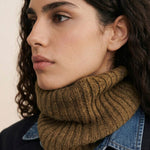ocher green ribbed cashmere collar | Maya | Linnea Lund
