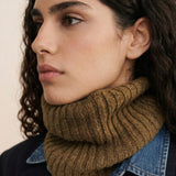 ocher green ribbed cashmere collar | Maya | Linnea Lund