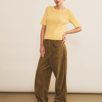 Yellow Women Cashmere Tee-shirt - look view | Melanie | Linnea Lund