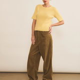 Yellow Women Cashmere Tee-shirt - look view | Melanie | Linnea Lund