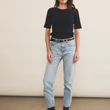 Midnight blue Women Cashmere Tee-shirt - look | Melanie | Linnea Lund