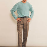 Cashmere sweater men aqua color - look | Mimmi | Linnea Lund