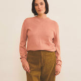 pink gold women cashmere sweater - front view | Mimmi | Linnea Lund