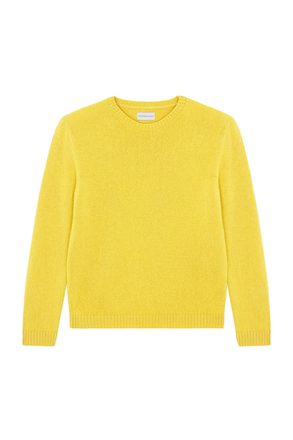 Straight bright yellow cashmere sweater | Mimmi | Linnea Lund