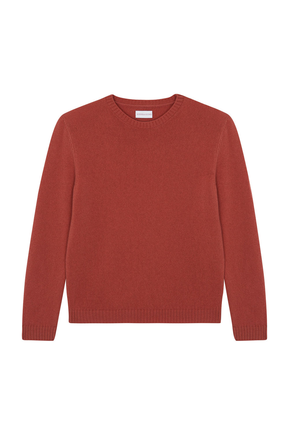 Straight ocher red cashmere sweater | Mimmi | Linnea Lund