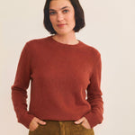 red ocher women cashmere sweater - front view | Mimmi | Linnea Lund