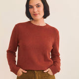 red ocher women cashmere sweater - front view | Mimmi | Linnea Lund