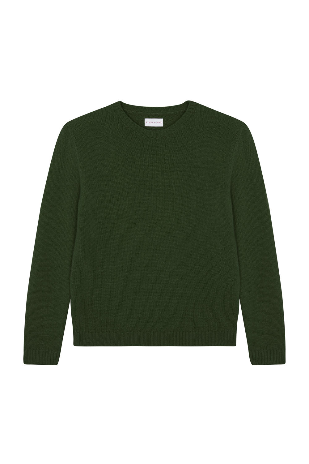 Straight dark green cashmere sweater | Mimmi | Linnea Lund