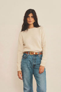 off white women cashmere sweater - front view | Mimmi | Linnea Lund