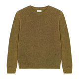 Straight ocher green cashmere sweater | Mimmi | Linnea Lund