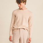 Pink powder men cashmere sweater - front view | Mimmi | Linnea Lund 