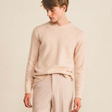 Pink powder men cashmere sweater - front view | Mimmi | Linnea Lund 