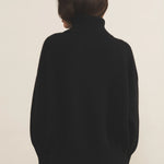 black oversize cashmere sweater for women - back view | Nina | Linnea Lund