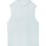 Sky blue women sleeveless cashmere sweater - packshot | Oscar | Linnea Lund