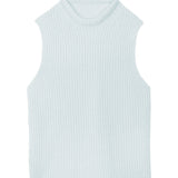 Sky blue women sleeveless cashmere sweater - packshot | Oscar | Linnea Lund