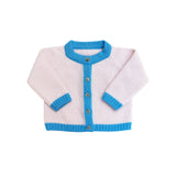 Baby cashmere cardigan light pink and blue | Phoebe | Linnea Lund