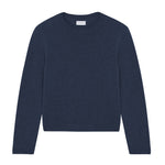 Blue cropped cashmere sweater crewneck - pack shot | Pia | Linnea Lund