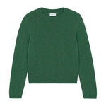 Green cropped cashmere sweater crewneck  - pack shot | Pia | Linnea Lund