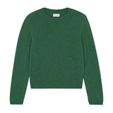 Green cropped cashmere sweater crewneck  - pack shot | Pia | Linnea Lund