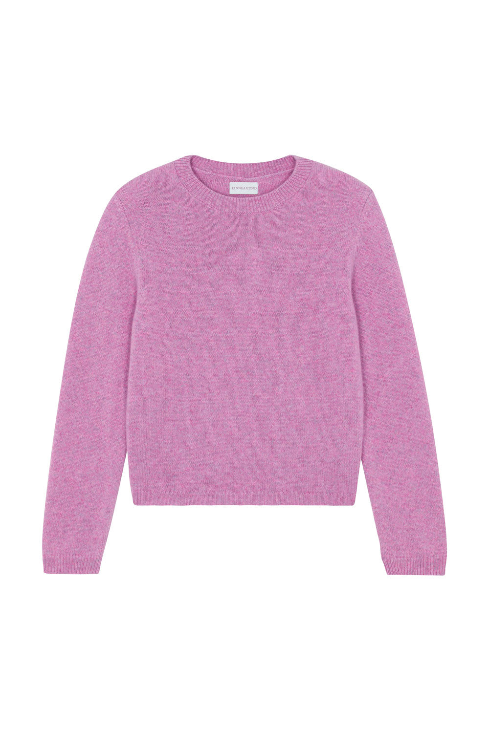 Pink cropped cashmere sweater crewneck - pack shot  | Pia | Linnea Lund