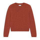 Ocher red cropped cashmere sweater crewneck - packshot | Pia | Linnea Lund