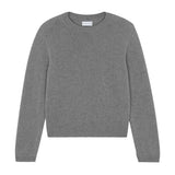 Grey cropped cashmere sweater crewneck - pack shot | Pia | Linnea Lund