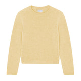 Yellow cropped cashmere sweater crewneck - pack shot | Pia | Linnea Lund