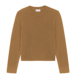 Camel cropped cashmere sweater crewneck - pack shot | Pia | Linnea Lund