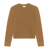Camel cropped cashmere sweater crewneck - pack shot | Pia | Linnea Lund