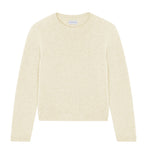 White cropped cashmere sweater crewneck - pack shot | Pia | Linnea Lund