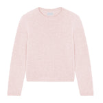 Light pink cropped cashmere sweater crewneck - pack shot | Pia | Linnea Lund