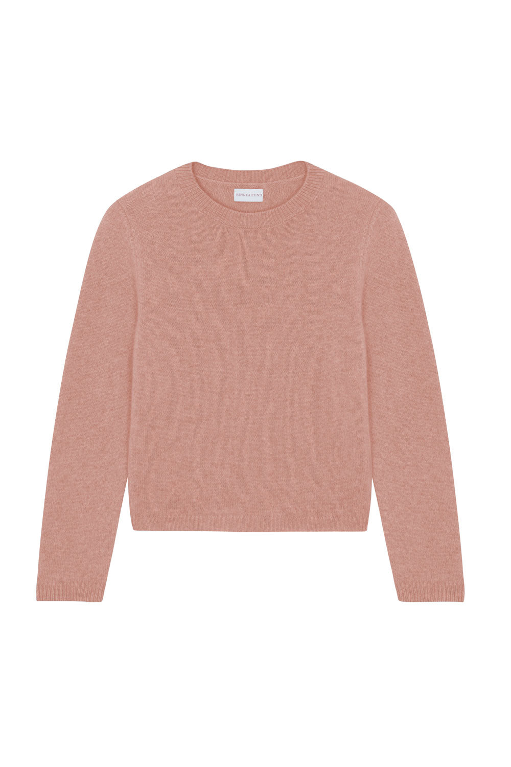 Rose gold cropped cashmere sweater crewneck - pack shot | Pia | Linnea Lund