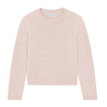 Powder pink cropped cashmere sweater crewneck | Pia | Linnea Lund