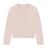 Powder pink cropped cashmere sweater crewneck | Pia | Linnea Lund