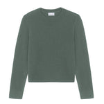 Verdigris cropped cashmere sweater crewneck - pack shot | Pia | Linnea Lund