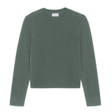Verdigris cropped cashmere sweater crewneck - pack shot | Pia | Linnea Lund