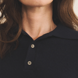 Navy blue cashmere polo sweater women - focus view | Ralph | Linnea Lund