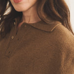 Brown cashmere polo sweater women - focus | Ralph | Linnea Lund