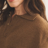 Brown cashmere polo sweater women - focus | Ralph | Linnea Lund